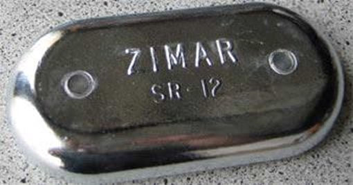 Picture of SR-12 Zimar Bolt On Drilled Plate Zinc 